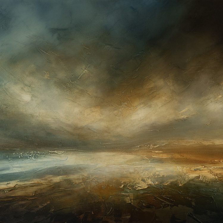 Panoramic Semi-Abstract Seascape Oil Painting