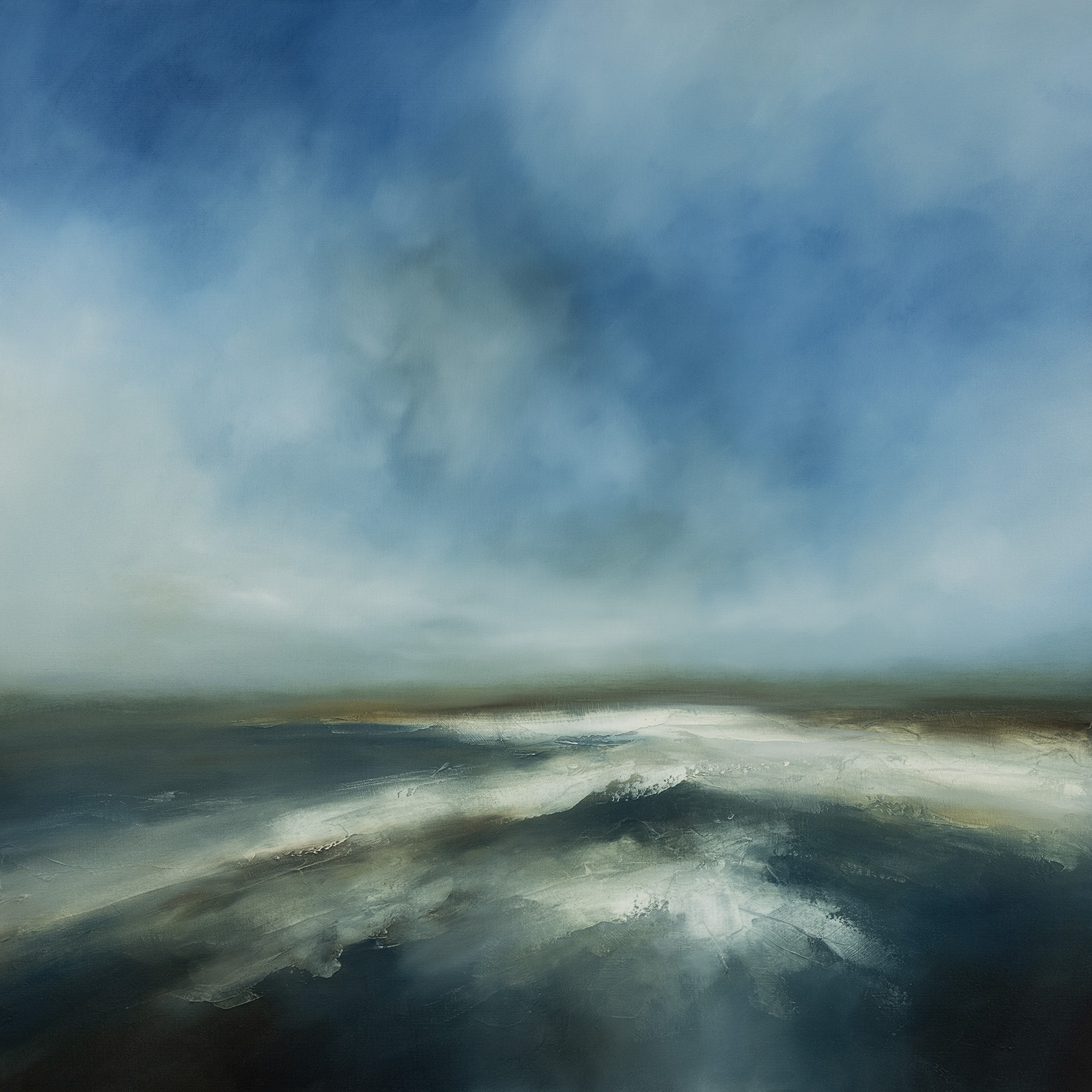 The Lost Shores Ethereal Seascape in cool tones and texture